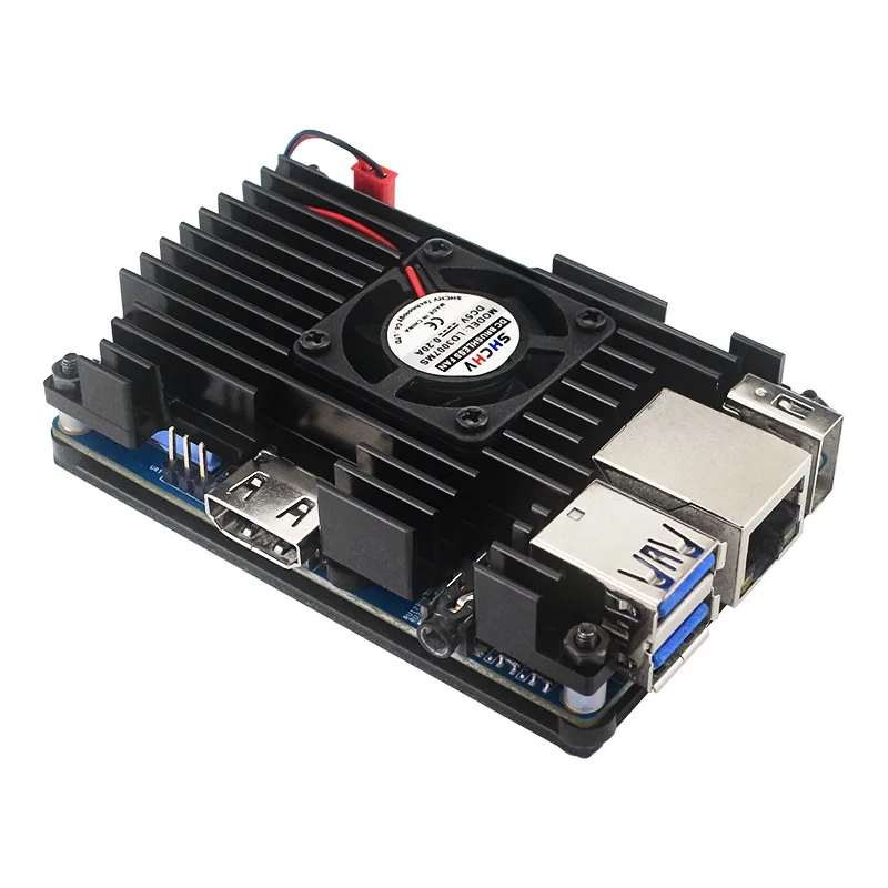 Suitable for Orange Pi 3 LTS Development Board Aluminum Alloy Shell + Fan Protective Shell Rugged and Durable