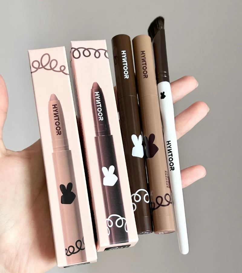 

HYNTOOR Matte Contour Stick Paste Cream To Powder 3D Nose Side Shadow Grey Tone with Makeup Brush