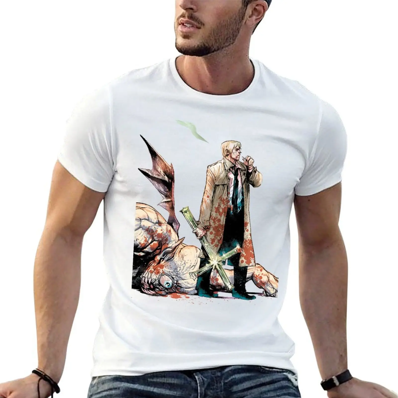 Hellblazer T-Shirt plus size clothes hippie clothes t shirts for men pack