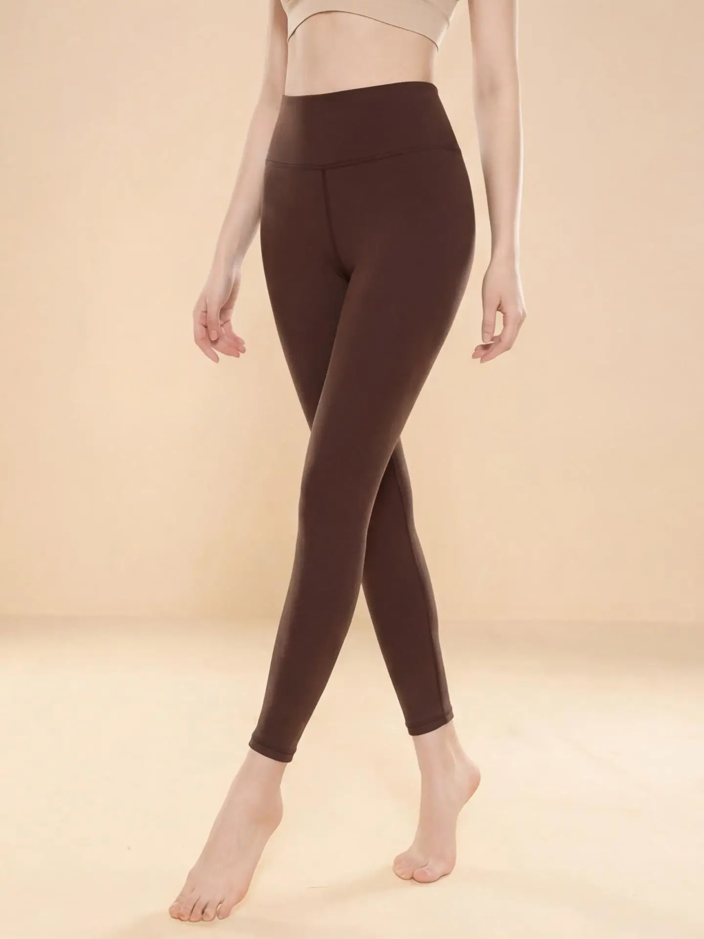 Damskie spodnie do jogi z wysokim stanem, dopasowane, elastyczne, na wiosnę, modelujące pośladki, codzienne, długie, podstawowe spodnie domowe.