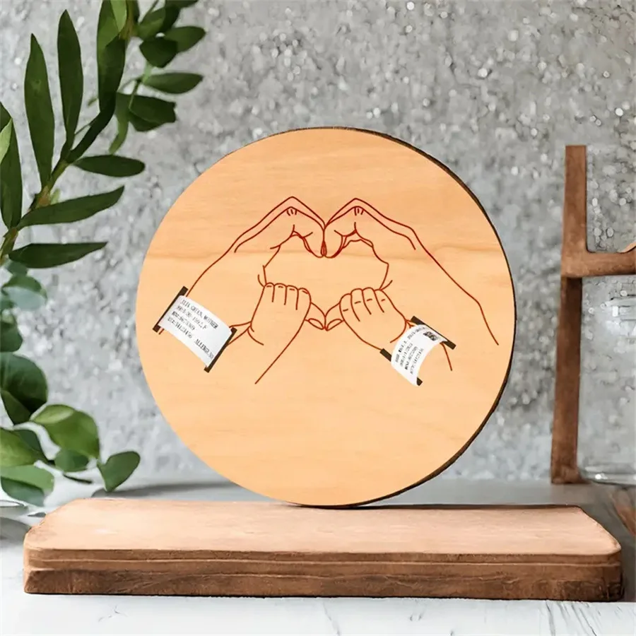 Newborn Engraved Keepsake Holder Photography Accessories  Personalized Name Baby Gift Memorial Day Gift ﻿SeasonSea