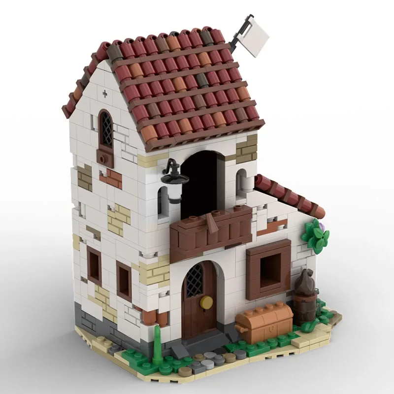 海賊城要塞ビルディングブロック - 創造的な建設おもちゃ中世エルドラドモデルキット、子供向け教育ギフト