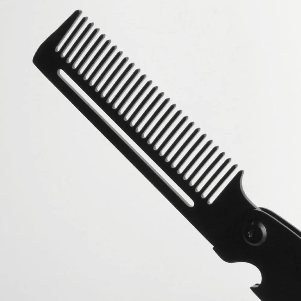 

Hairdressing Portable Steel Combs Oil Head Comb Moustache Folding Pocket Beard Combs Durable Barber Tools Hair Styling Comb