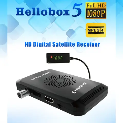 New Hellobox 5 mini HD Satellite Receiver DVB S2 Support WiFi Dongle 3G Modem USB 2.0