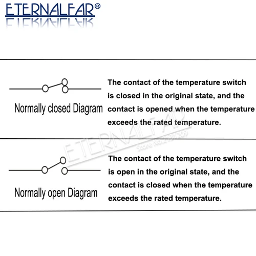 Imagen 2 del producto KSD301-termostato de anillo de actividad de pierna recta de cerámica, interruptor de temperatura normalmente cerrado, fusibles de Control, 10A, 180 grados C