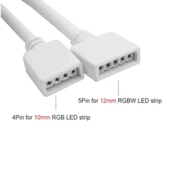 4pin 5pin Extension RGB RGBW connector 1-5M 1to2 Female Connector Splitter Extend Wire Cable Cord for SMD3528 5050 RGB LED strip