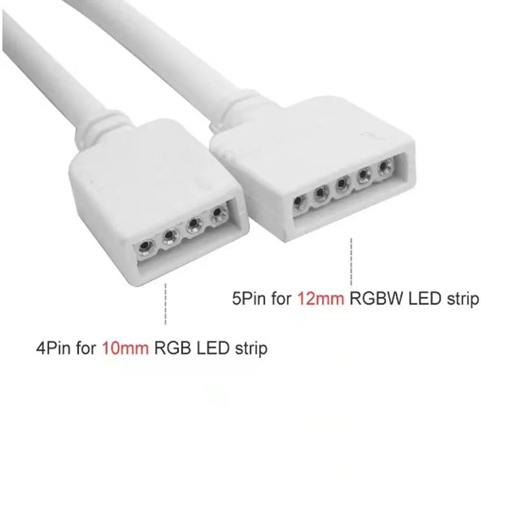 RGB LED Strip Connector Extension Cable 5V 12V 0.3/0.5/1/.2.5M Male Female RGB Extension Cord For 5050 3528 LED Strip Light