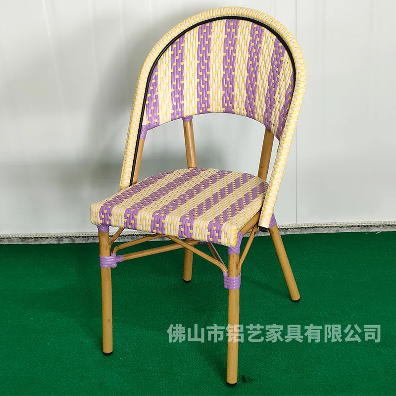 Furniture for small-sized apartments rattan chair, manufacturer wholesale outdoor rattan chair milk tea shop courtyard