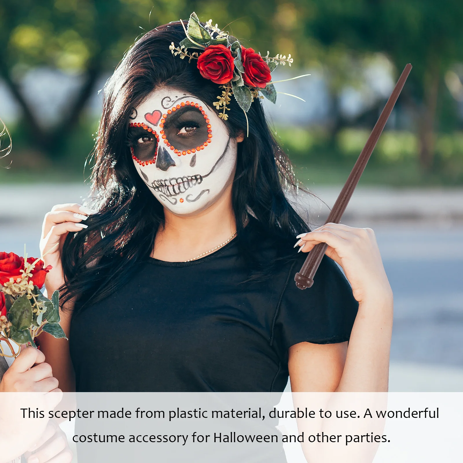 ハロウィン発光杖魔女笏コスチューム小道具パーティー用品プラスチック笏コスプレ子供ロールプレイングステージパフォーマンス