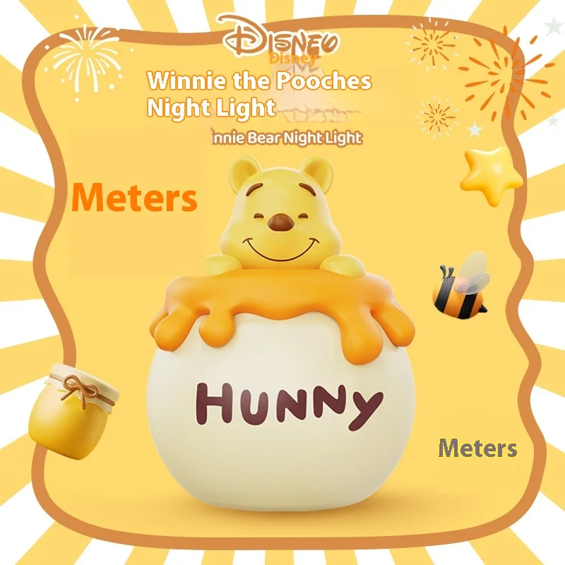 New Disney Winnie the Pooh Nightlight Timed Cute Creative Charging Dormitory Bedroom Bedhead Sleep Companion Light Birthday Gift