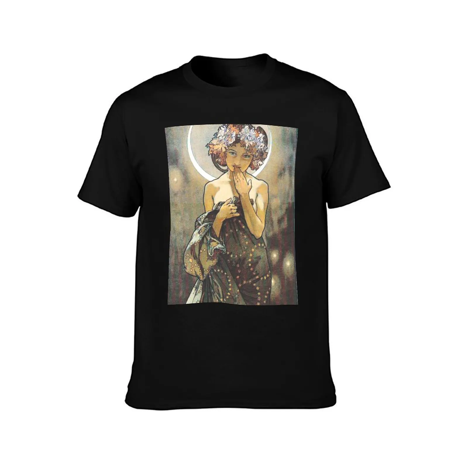 HD. The Moon and the Stars, (number 1 from serie of 4) by Alphonse Mucha (1902) HIGH DEFINITION T-Shirt