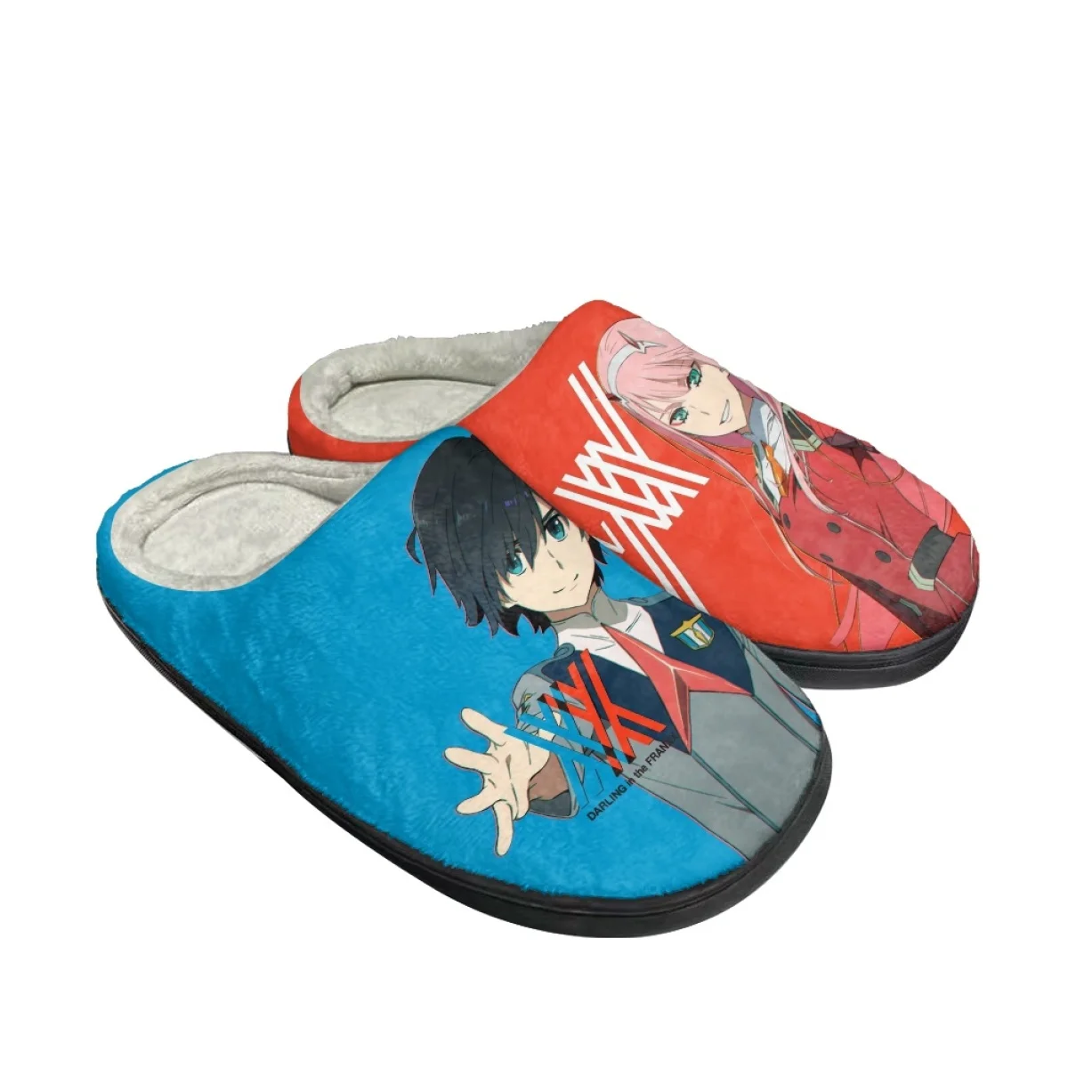 INSTANTARTS 2023 New Women's Cotton Slippers Daring In the Franxx Zero Two Japan Anime House Slides Shoes Casual Footwear Flats