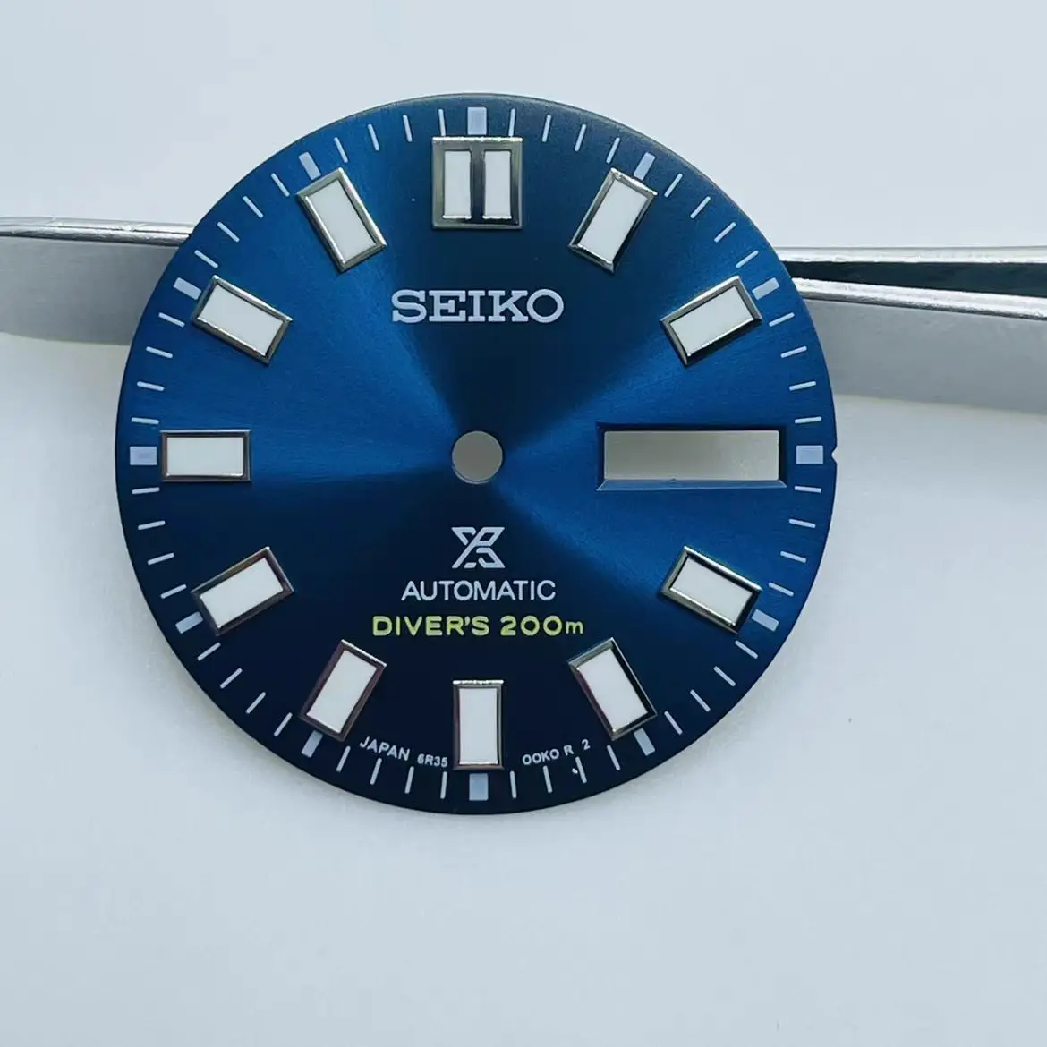 【セール中】28.5mm NH36 ダイヤル Sロゴ ダブルカレンダー サンレイ 62MAS プロスペックス グリーン Mod Fit NH36 レトロフィット交換部品 セイコー mod用