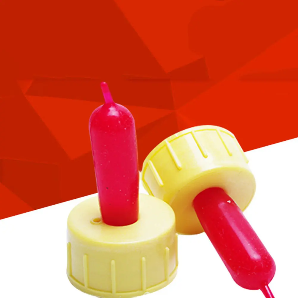 

10Pcs Sheep Silicone Nipples Milk Bottle Feeding Orphaned Lamb Pup Foal Cattle Horse Screw Cap Sheep Milk Drink Bottles