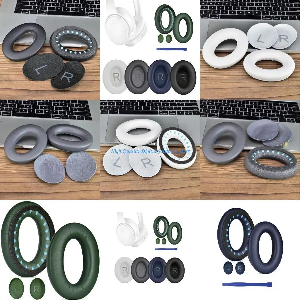 

U2JE Quality Protein Earpads Ear Pads Replacement for QC45 QC35 Earphones Accessory