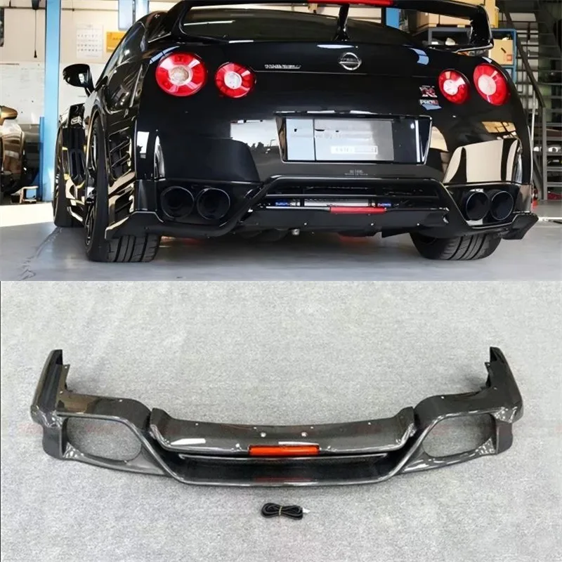 

Для GTR R35 2008 2009 2010 2011 2012 2013 2014 2015 2016 ReaI бампер из углеродного волокна задний спойлер комплект