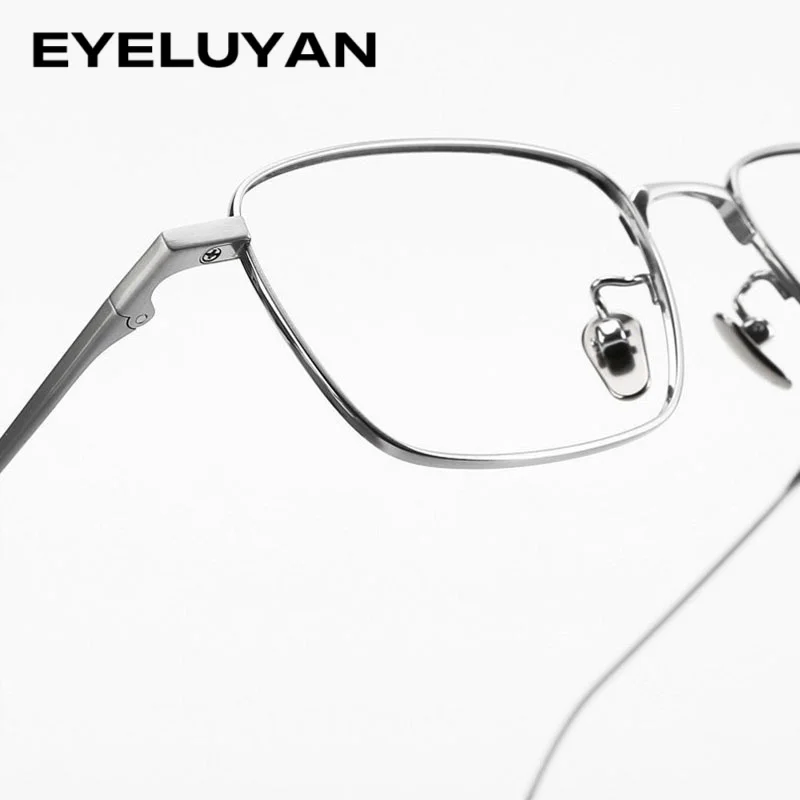 

Оправа для очков EYELUYAN Fashion Urltralght из титана, полноободковая, мужская, винтажная, квадратная, полуоптическая, для коррекции близорукости
