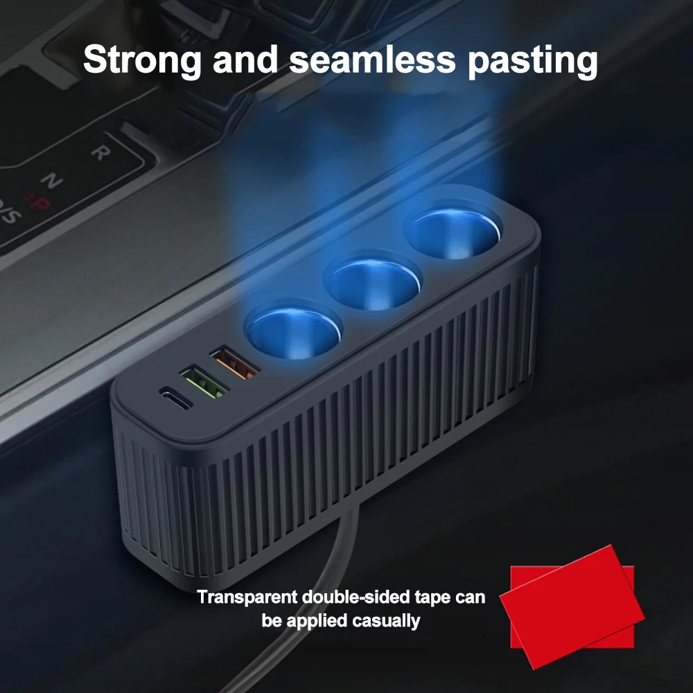 12V/24V Auto Zigarettenanzünder 120W Autoladegerät PD QC USB Schnellladung Netzteil Ladegerät Eins-zu-vier Multifunktionssteckdose – Detail 9