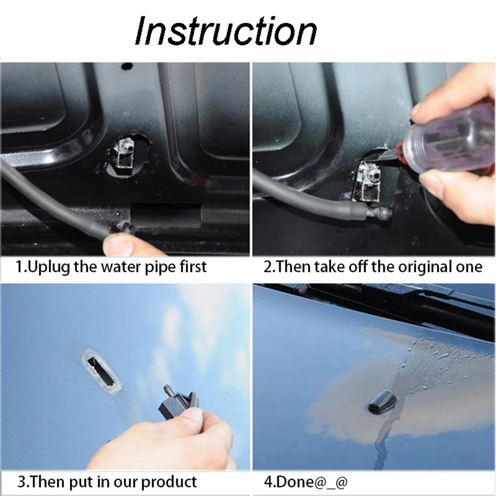 Front Windshield Windscreen Washer Jet Nozzles For Ford Focus Mondeo Galaxy C-max Fiesta KA Fusion OE#BM5117666AB