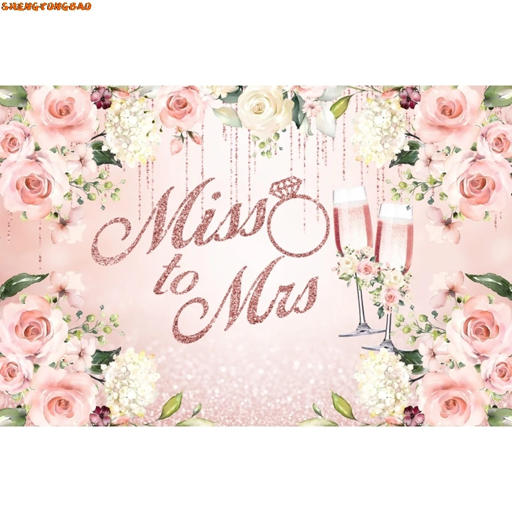 Wedding Backdrops White Pink Rose Floral Wall Engagement Bridal Shower Photography Background Decor Photo Studio Props Custom