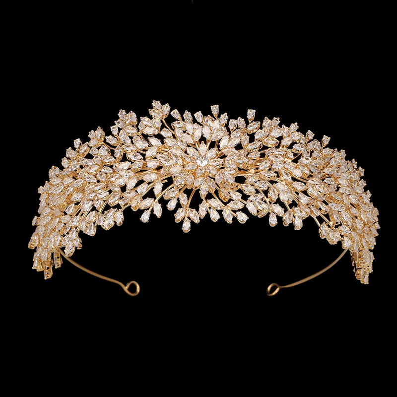 Tiaras And Crowns HADIYANA Retro Luxury Design Wedding Accessories Bridal Hair Party Prom BC6780 Wedding Gift