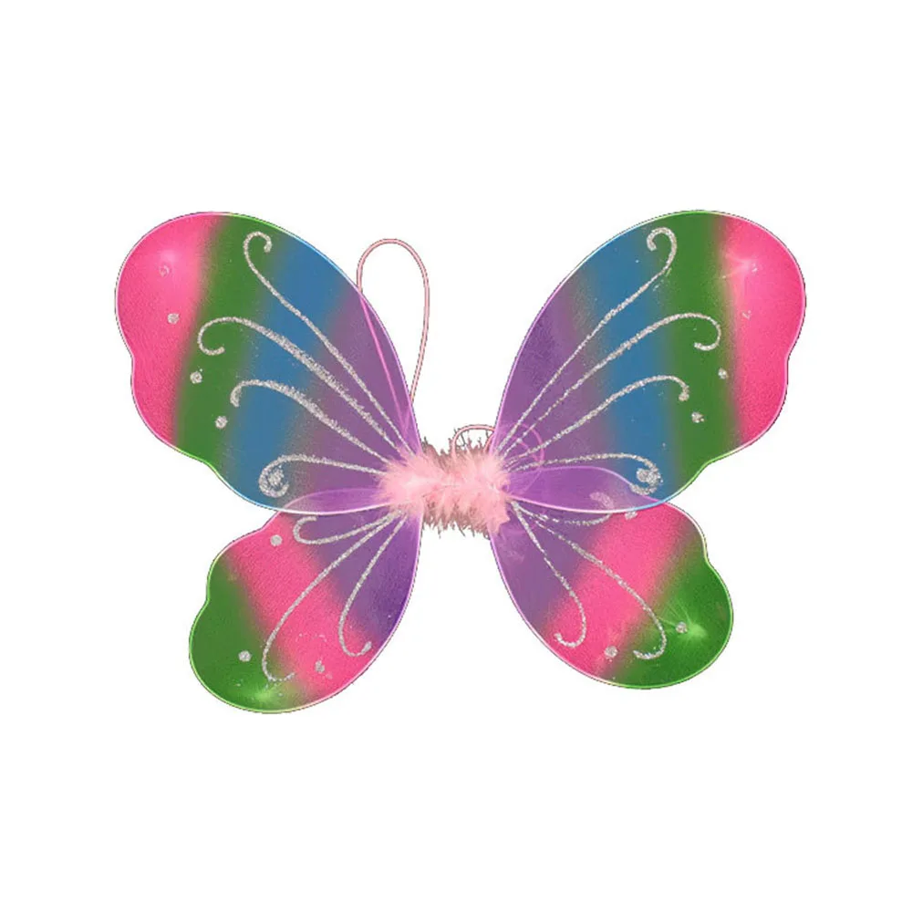 Adult Kids Butterfly Fairy Wings Angel Multicolor Dress Up Props Christmas Halloween Birthday Party Fancy Costume Gift