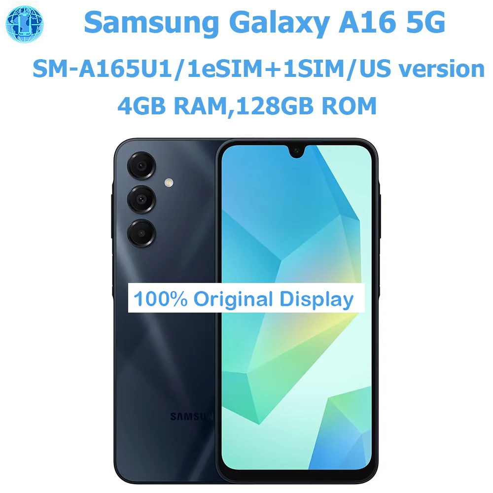 Samsung Galaxy A16 5G Smartfon Android Wersja US Ekran 6,7 cala Bateria 5000mAh Telefon Samsung NFC Odblokowywanie Boczne Odciskiem Palca Oryginalne Odblokowanie