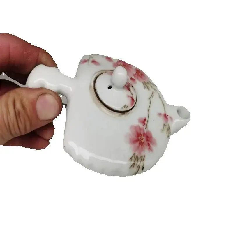 

Chinese Old Porcelain teapot , Pink Peach blossom pattern Chinese Kung Fu Tea Set