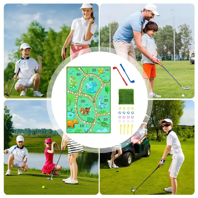 Interactive Golf Training Toy para crianças, Golf Practice Set, Indoor e Outdoor Sports, inclui 2 clubes, idades 3 e Olds