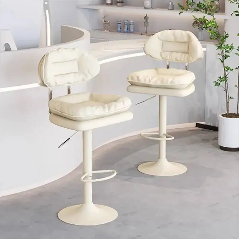 

Nordic Design Bar Chair Adjustable Height Comfortable Aesthetic Simple Bar Chair Modern Beauty Taburetes De Bar Home Furniture
