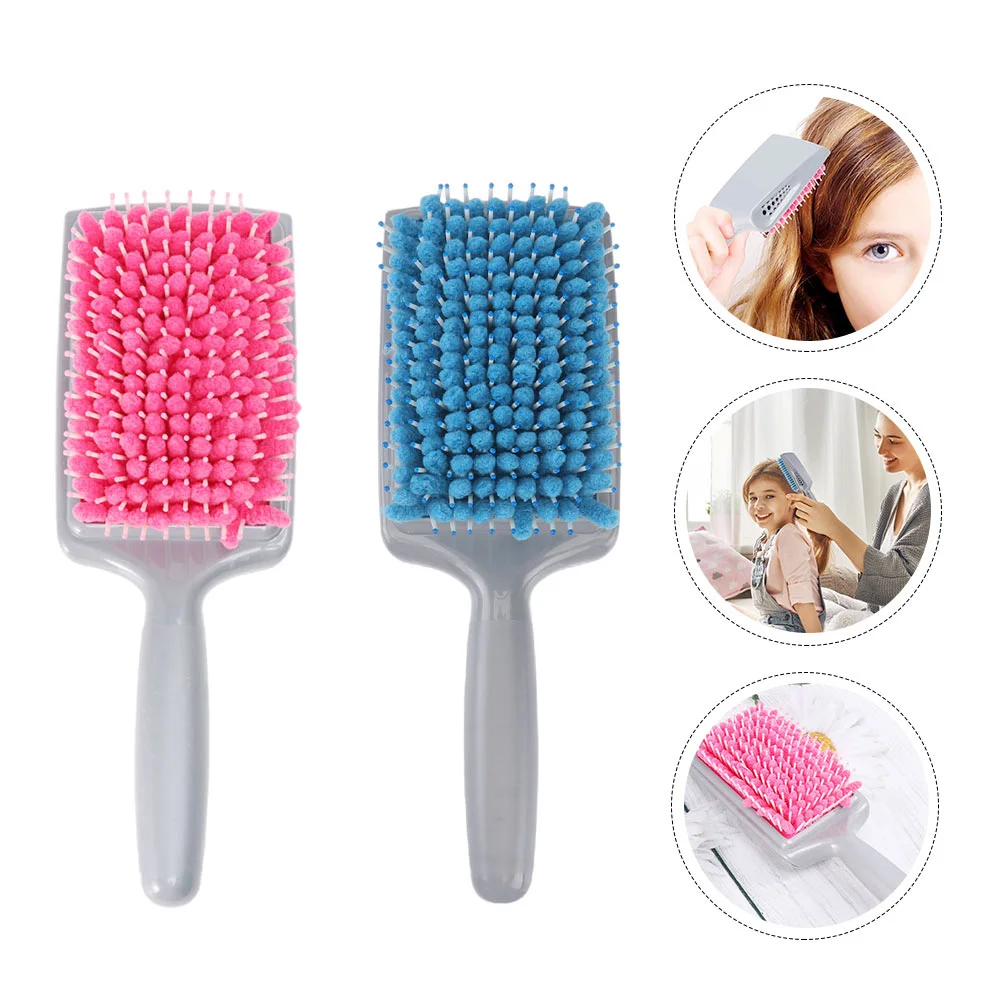 2 Pcs Dry Hair Comb Sponge Volumizing Fast Dryer Combs Quick Brush Absorb Water Straightening Anti-static Drying Towel Home