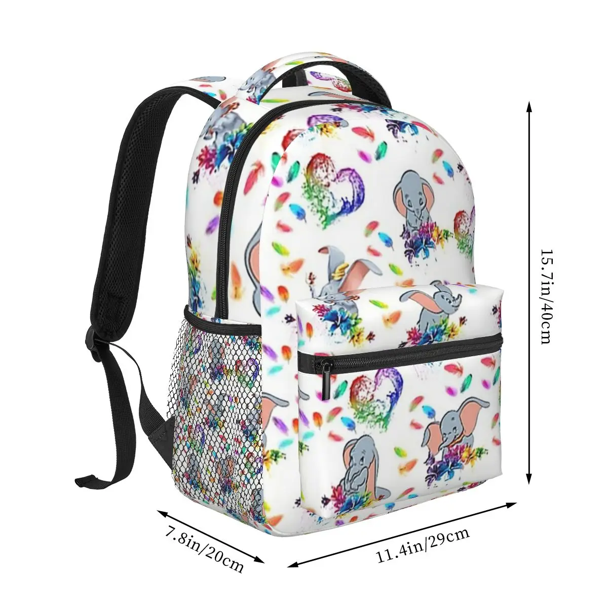 Zaini Dumbo goffrati con stampa piuma ragazzi ragazze Bookbag borse da scuola per bambini Cartoon Kids zaino borsa a tracolla grande capacità