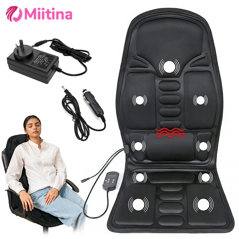 

Multifunctional Pad Back Massager Car Chair Body Massage Heat Mat Seat Cover Cushion Neck Pain Lumbar Support New Year's Present