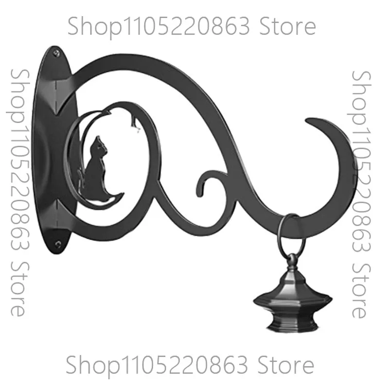 Wrought iron European flower pot lantern outdoor flower stand hook, wall hanging metal hanging flower basket hook