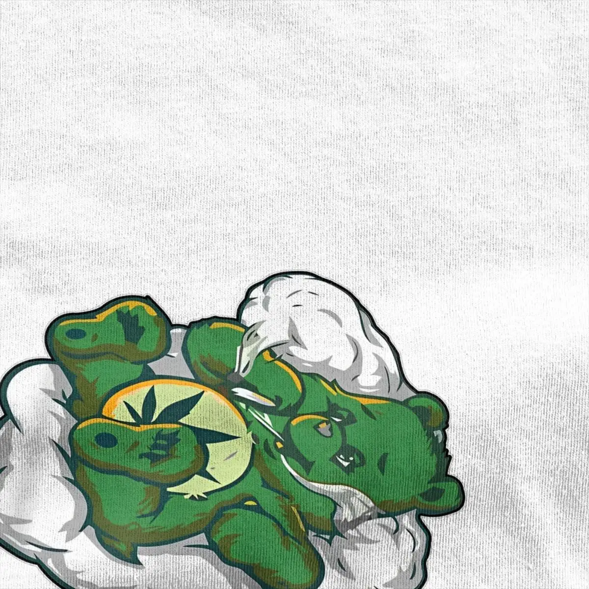 Care Bears Smoking Weed Cannabis Marijuana 4-20 Stoner Gift T Shirt Men Cotton T-Shirt Round Neck Tees Short Sleeve Clothes