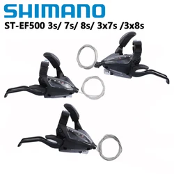 Shimano-palanca de cambios ST-EF500 para bicicleta de montaña, freno de 21 velocidades, 24 velocidades, con ventana, 3s, 7s, 8s, EZ FIRE PLUS