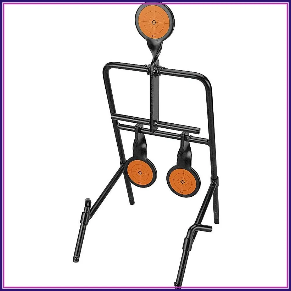 

Resetting Swinging Target Kit with Steel Frame for Shooting Practice Outdoors