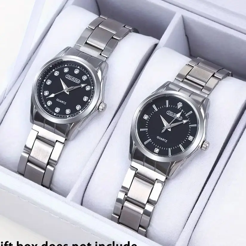 2pcs Women's Quartz Watch Set, Stainless Steel Strap, Elegant Design | Classic Elegant Women's Watch | Gifts for Women
