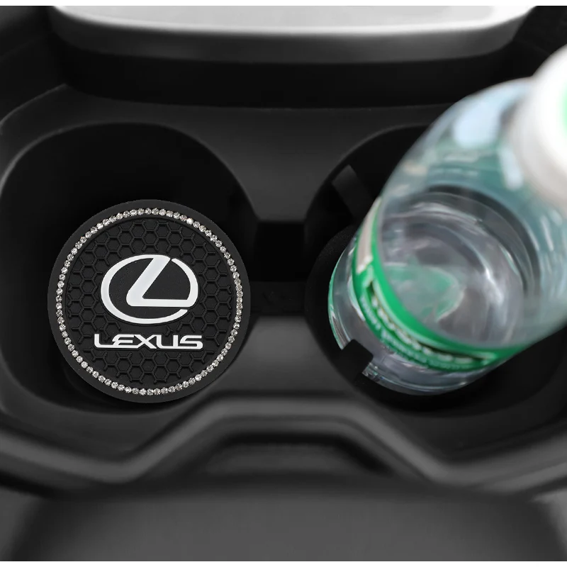 2 قطعة كوستر السيارة الداخلية كوب ماء المضادة للانزلاق وسادة تزيين حصيرة لكزس F SPORT LBX NX RX 350h 450h ES UX 300e GS GX IS LS LX