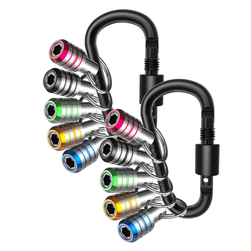 

Bit Holder Keychain, 1/4 Hex Shank Impact Drill Bit Keychain Quick Change Connect Holder Drill Screw Adapter