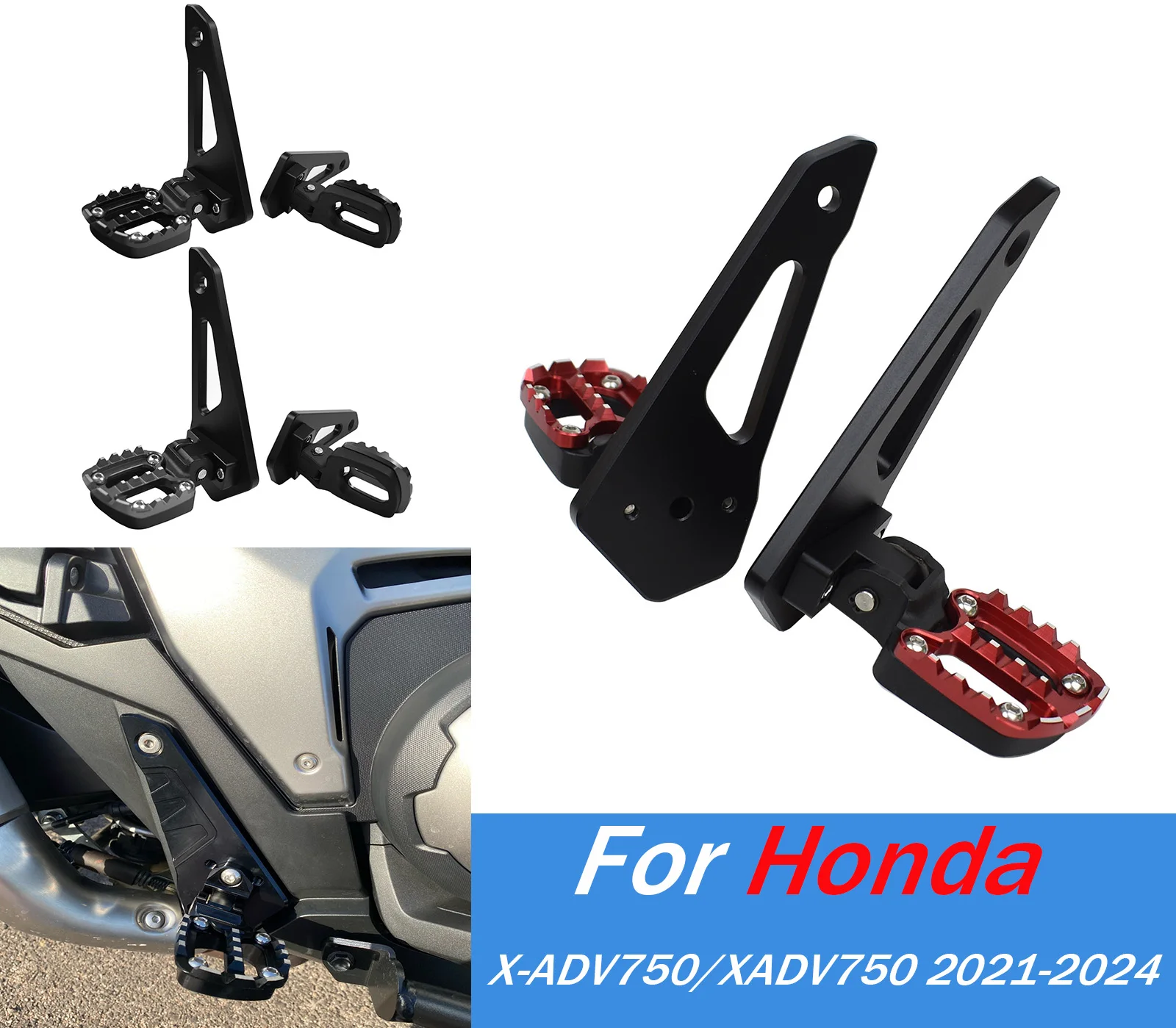 

﻿ For Honda X ADV 750 2021 Foot Rest XADV 750 XADV750 2024 2022 2023 Footrest Footpegs Passenger Foot Pedal Accessories