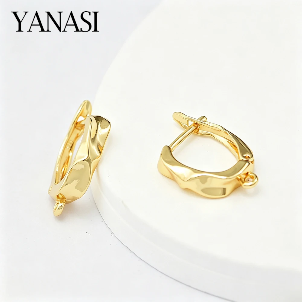 Verschiedene Stile, klassische Ohrringhaken, Verschlüsse, antiallergisch, 18 Karat vergoldet, Schmuckzubehör für die Herstellung von Schmuck im DIY-Stil. – Detail 8