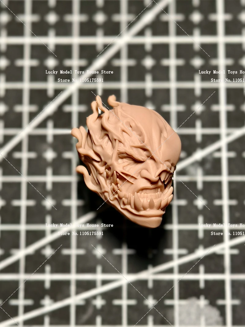 1/12 Anti-hero Eddie Brock Figure Unpainted Head Sculpt Toys Accessory For 6inch Venom Ml 7" Mcfarlane Body Customization - view 3