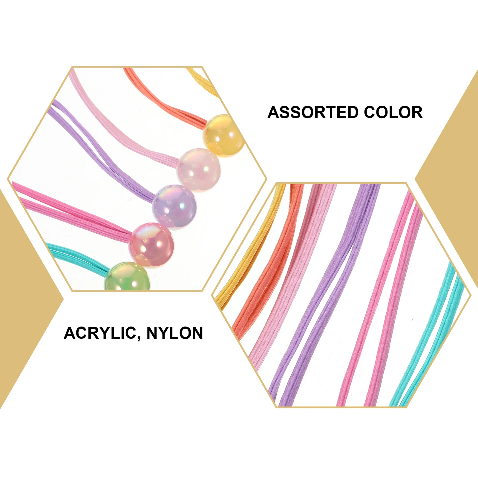 

14 pcs Candy Color Round Ball Hair Ties Elastic Girl Ponytail Holder Soft Kids Accessories Double Balls Decorative Hair Rope