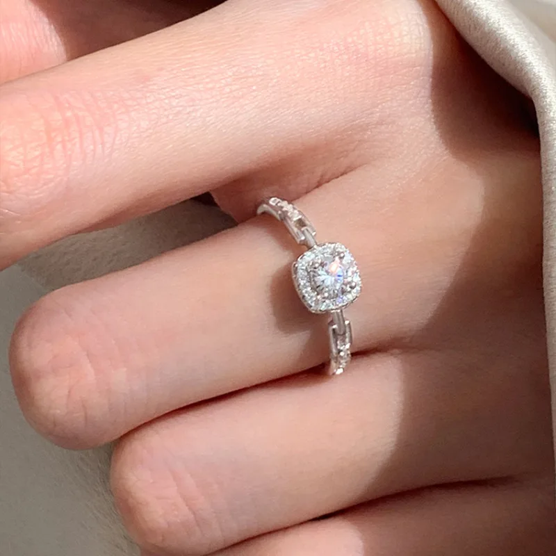 Women's 925 Sterling Silver Vintage Zircon Ring