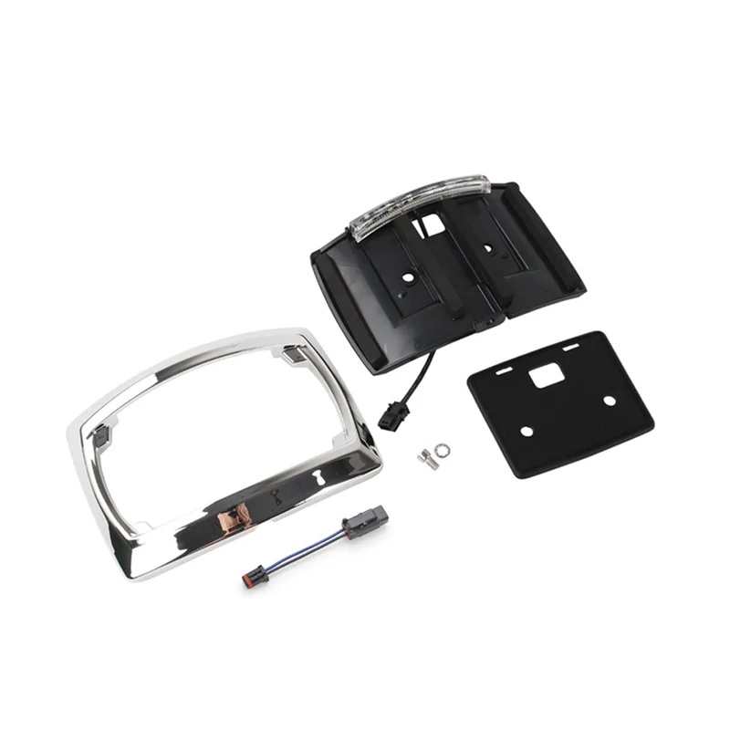 

Motorcycle Rear License Plate Frame Rear Light Frame For Electra Glide Motorcycle Accessories Sliver