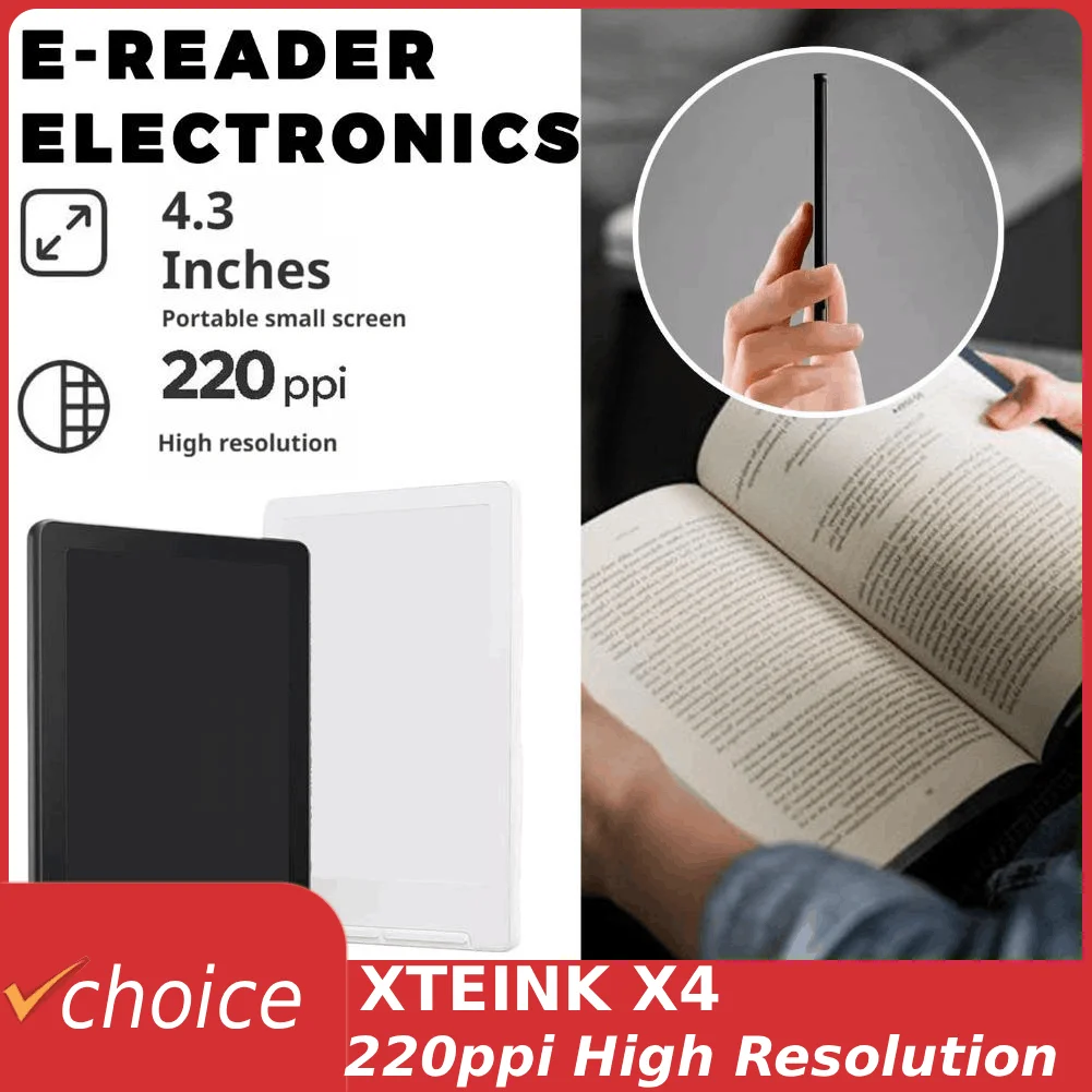 

﻿XTEIN X4 Ultra Portable 4.3Inch Electronic Paper Magnetic Electronic mini E-Ink Screen Reader 16gb Support Wireless Connection