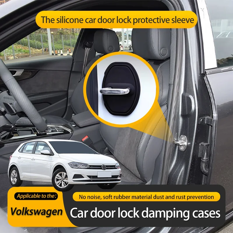 Автомобильные аксессуары для Volkswagen VW Polo 2011-2018 6R 6C, автомобильный силиконовый чехол для дверного замка, Стайлинг автомобиля, защитные автоаксессуары Автомобильные аксессуары для Volkswagen VW Polo 2011-2018 6R 6C, автомобильный силиконовый чехол для дверного замка, Стайлинг автомобиля, защитные автоаксессуары