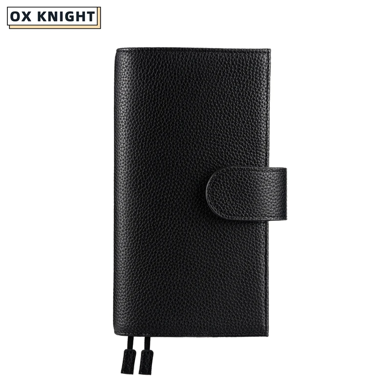 غطاء دفتر OX KNIGHT A5 من الجلد الطبيعي لمجلة منظم مذكرات السفر