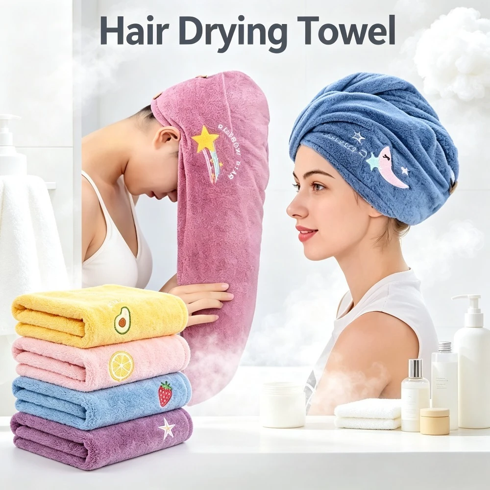 Quick Dry Shower Cap Turban Women Girls Super Absorbent Soft Hair Dry Wrap Towel Bonnet Bathroom Beauty Accessories